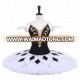 Women Harlequinade Professional Tutu White Black Pancake Platter Performance Tutus Ballet Stage Costume Tutu Costume BT9228